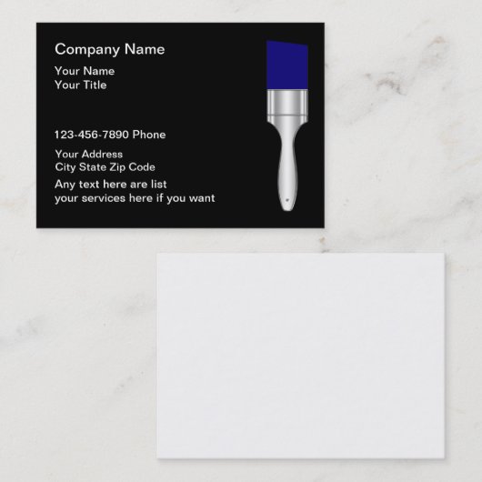 ペインターの名刺のテンプレート 名刺 (正面/裏面)