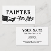 ペインターの名刺 – カッコいいヴィンテージ 名刺 (正面/裏面)