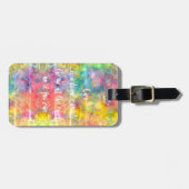 [ペインターの布]レインボーネクタイ染めラゲッジタグ ラゲッジタグ (正面横)