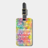 [ペインターの布]レインボーネクタイ染めラゲッジタグ ラゲッジタグ (正面縦)