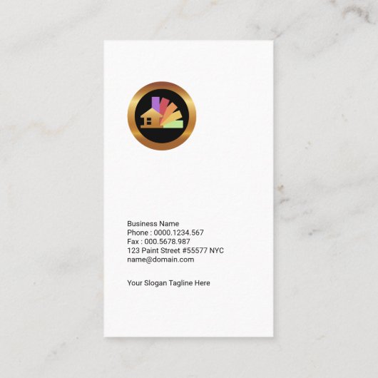 ペインターの蛍光壁のペンキの新しいレンガ壁 名刺 (裏面)