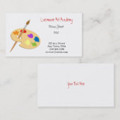 ペインターまたは芸術家の絵筆の名刺 名刺 (正面/裏面)