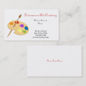 ペインターまたは芸術家の絵筆の名刺 名刺 (正面/裏面)