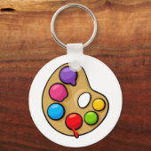 ペインターアートパレットアーティストキー絵を描チェインズ キーホルダー (正面)
