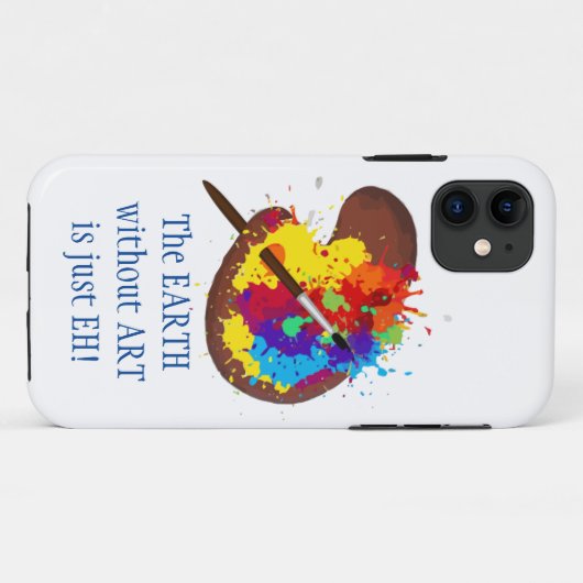 ペインターアート引用文カラフルパレットアー絵を描ト Case-Mate iPhoneケース (裏面(横))