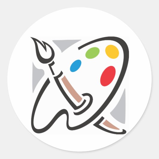 ペインターパレットステッカー ラウンドシール (正面)