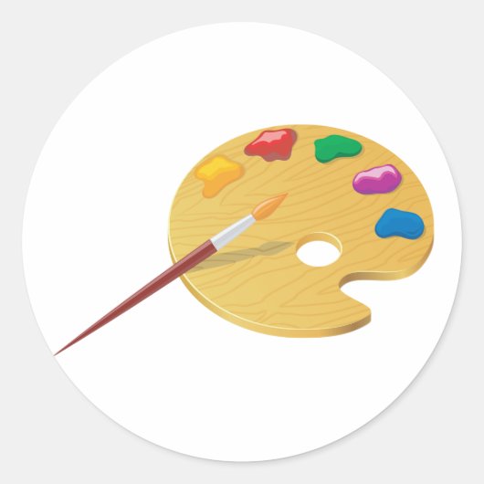 ペインターパレットステッカー ラウンドシール (正面)