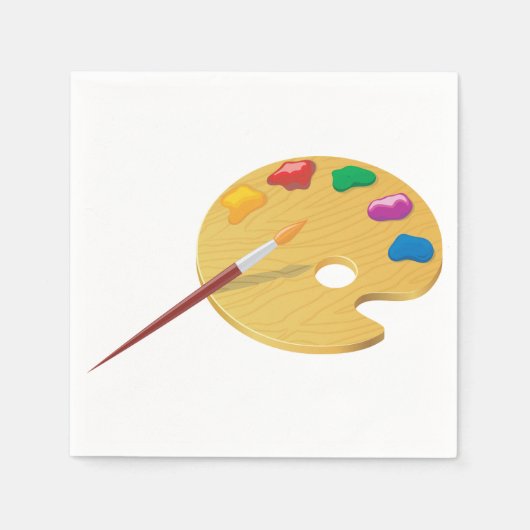 ペインターパレット紙ナプキンス スタンダードカクテルナプキン (正面)