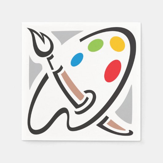 ペインターパレット紙ナプキンス スタンダードカクテルナプキン (正面)