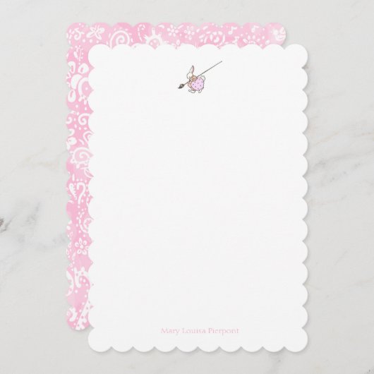 ペインターブニーとペイズリー ノートカード (正面/裏面)