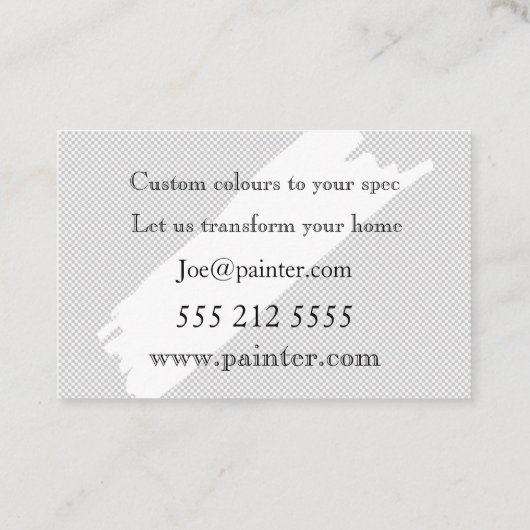 ペインター兼デコレーター名刺 名刺 (裏面)