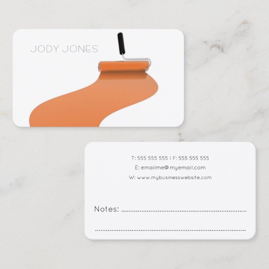 ペインター絵を描ズローラーコマーシャルプリント 名刺 (正面/裏面)