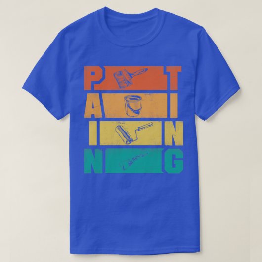 ペインター絵画のシルエット Tシャツ (デザイン正面)