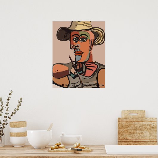 ペインター絵画セルフ抽象芸術ポスター ポスター (キッチン)