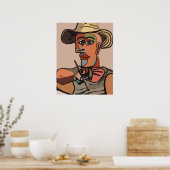 ペインター絵画セルフ抽象芸術 ポスター (キッチン)