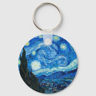 ペインター絵画ビンセント・ヴァン・ゴッホによる星空の夜 キーホルダー
