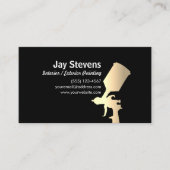 ペインター金ゴールドスプレー絵師ブラックビジネスカード 名刺 (正面)