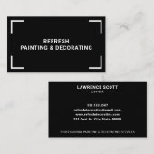 ペインター&デコレータモダンーシンプルブラック 名刺 (正面/裏面)