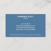 ペインター&デコレーター絵を描ローモダンラーブルー 名刺 (裏面)