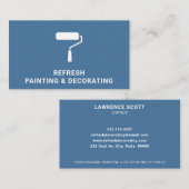 ペインター&デコレーター絵を描ローモダンラーブルー 名刺 (正面/裏面)