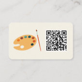 ペインター・ベージュ・ビジネス・カード 名刺 (裏面)