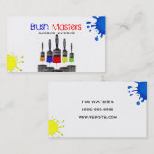 ペインター、絵を描の建築インテリア外部 名刺 (正面/裏面)