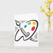 [ペインタ]パレットのノートカード カード (黄色い花)