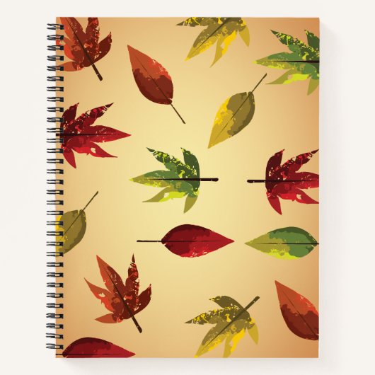 ペインティング風の紅葉 ノートブック (正面)