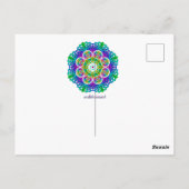 ペイントが滴るピンクのチューリップの背景とカスタムテキスト ポストカード (裏面)