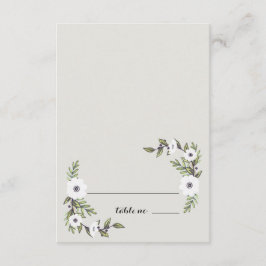 ペイントされたアネモネ テーブル プレイスクカード 招待状