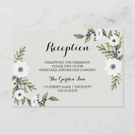 ペイントされたアネモネ - 受付カード エンクロージャーカード