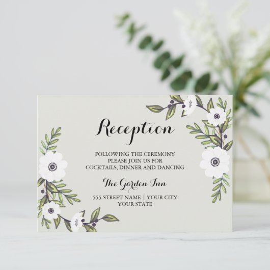 ペイントされたアネモネ - 受付カード エンクロージャーカード (スタンド正面)