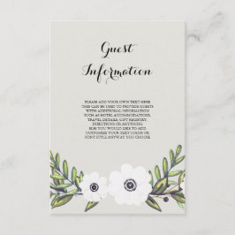 ペイントされたアネモネ - 情報カード エンクロージャーカード