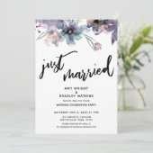 ペイントされたアーティスティックな花たち 挙式のみの受付 招待状 (スタンド正面)