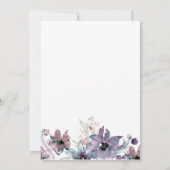 ペイントされたアーティスティックな花たち 結婚式の披露宴のみ 招待状 (裏面)