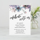 ペイントされたアーティスティックな花 お祝いしよう レセプション 招待状 (スタンド正面)