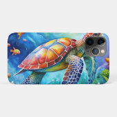 ペイントされたウミガメ Case-Mate iPhoneケース (裏面(横))