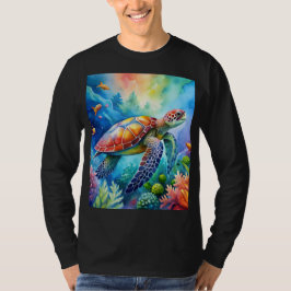 ペイントされたウミガメ Tシャツ