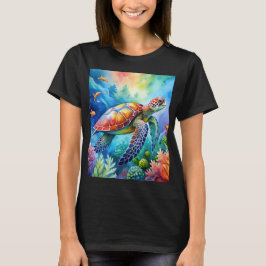 ペイントされたウミガメ Tシャツ