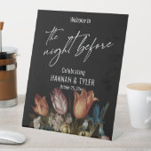ペイントされたオランダの花 "The Night Beforeへようこそ" 台座サイン (インサイチュ)