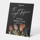 ペイントされたオランダの花 "The Night Beforeへようこそ" 台座サイン (正面)