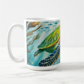 ペイントされたカエル コーヒーマグカップ (左)