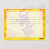 ペイントされたカメのメモカード ポストカード (裏面)