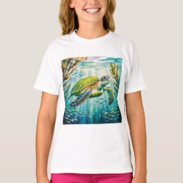 ペイントされたカメ Tシャツ