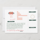 ペイントされたグリーンのファミリーフォト ハッピーホリデーカード シーズンカード (裏面)