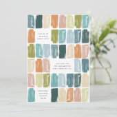 ペイントされたジュエルの誕生日パーティー招待状 招待状 (スタンド正面)