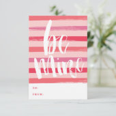 ペイントされたストライプ教室バレンタインデーカード 招待状 (スタンド正面)