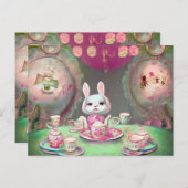 ペイントされたティーパーティー ポストカード (正面/裏面)
