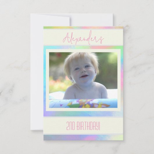 ペイントされたパステル招待状 招待状 (正面)