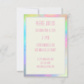 ペイントされたパステル招待状 招待状 (裏面)